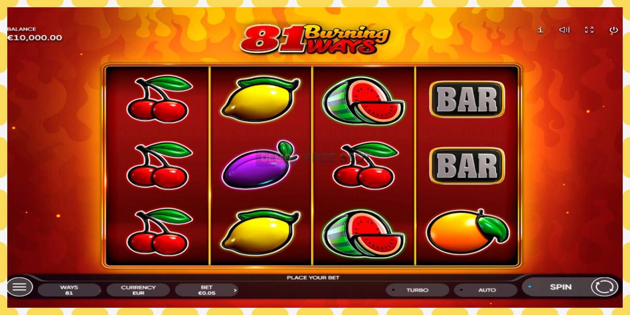 Slot demo 81 Burning Ways gratuit și fără înregistrare, imagine - 1