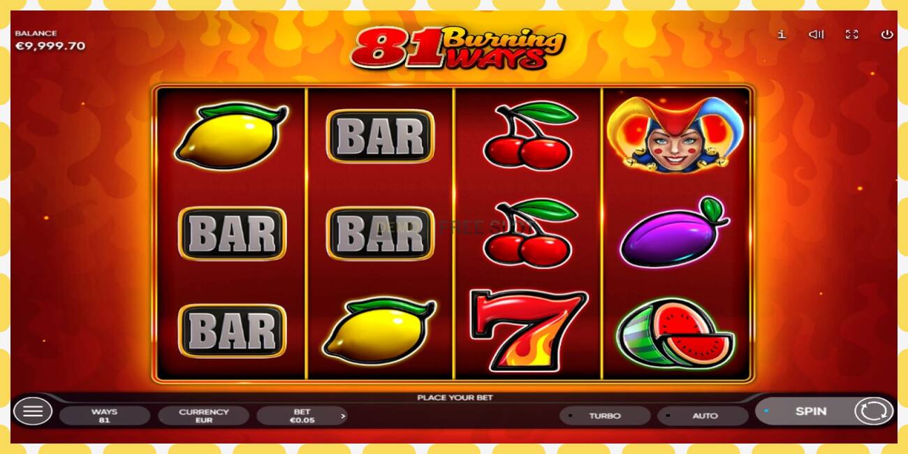 Slot demo 81 Burning Ways gratuit și fără înregistrare, imagine - 1