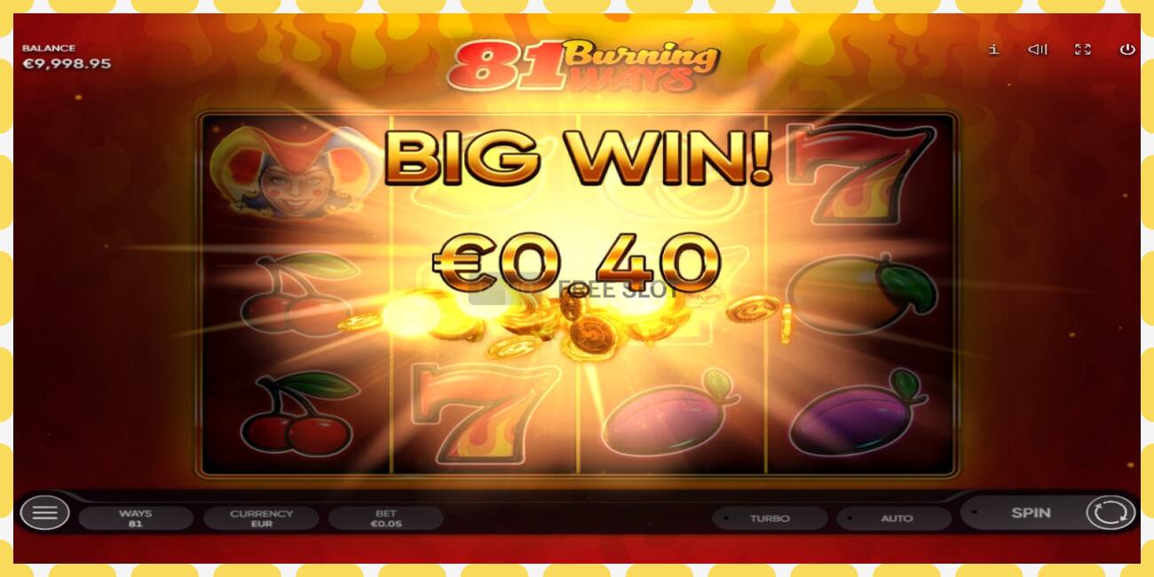 Slot demo 81 Burning Ways gratuit și fără înregistrare, imagine - 1