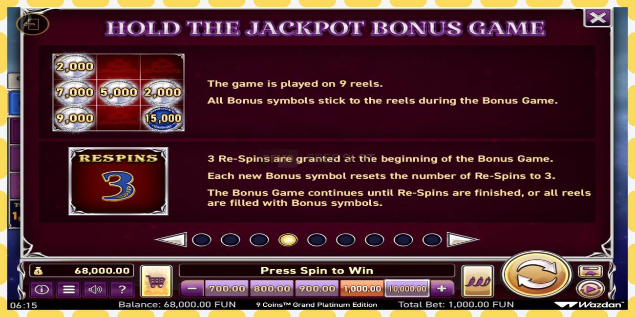 डेमो स्लट 9 Coins Grand Diamond Edition Score The Jackpot नि: शुल्क र दर्ता बिना, चित्र - १