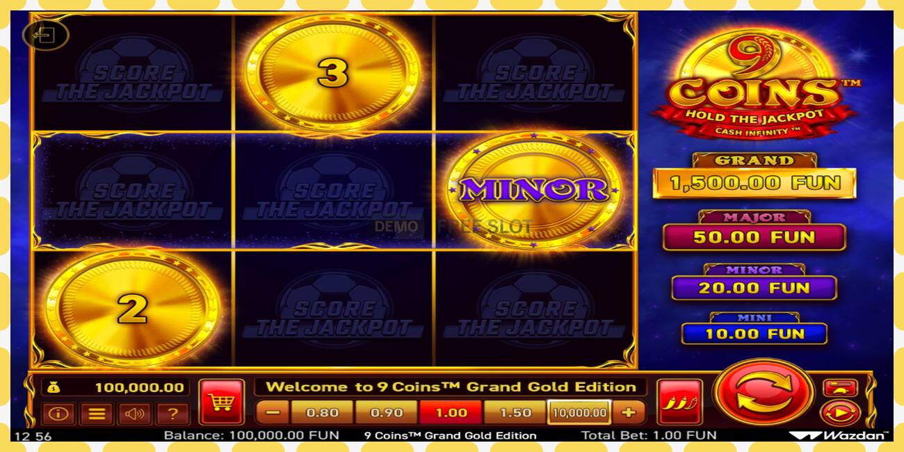 Demo pesa 9 Coins Grand Gold Edition Score The Jackpot tasuta ja ilma registreerimiseta, pilt - 1