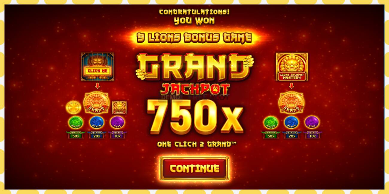 Demo slot 9 Lions: Hold The Jackpot free and without registration, picture - 1