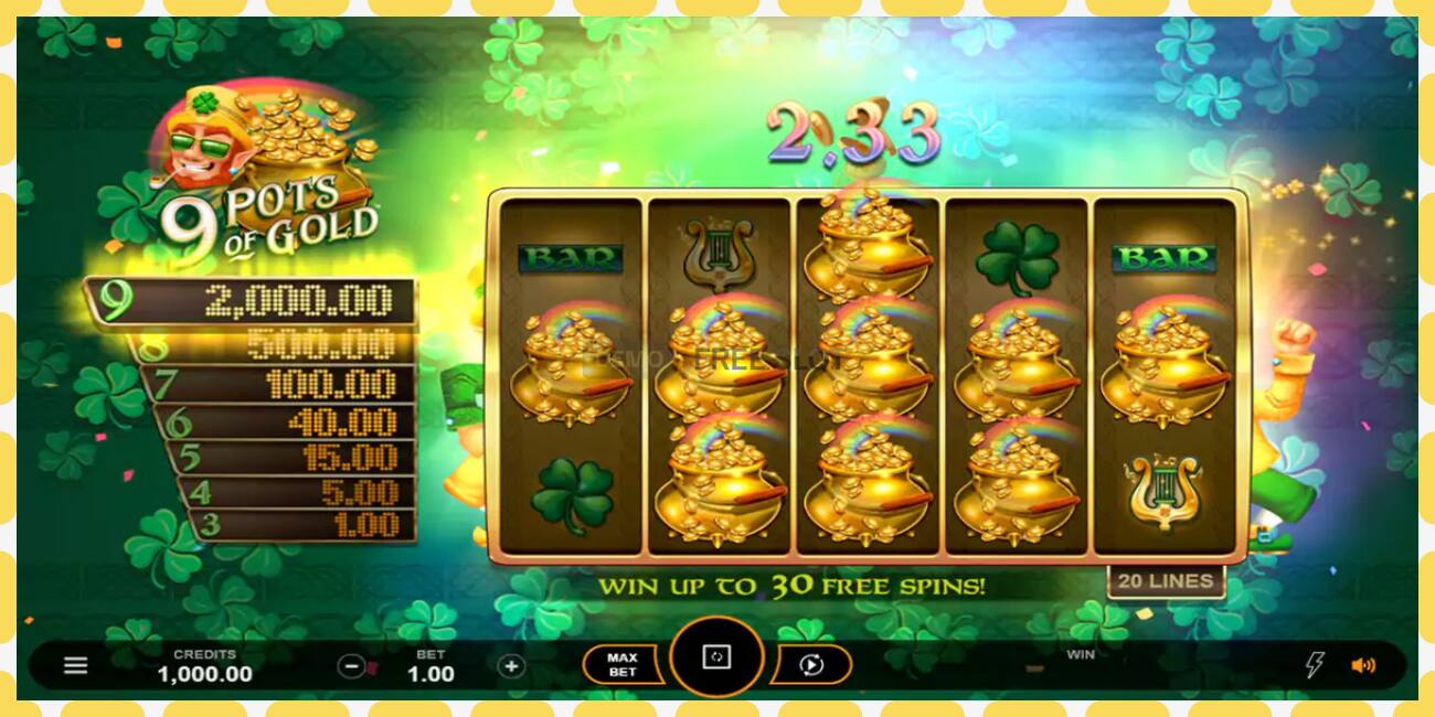 Demo slot 9 Pots of Gold Land & Win free and without registration, picture - 1