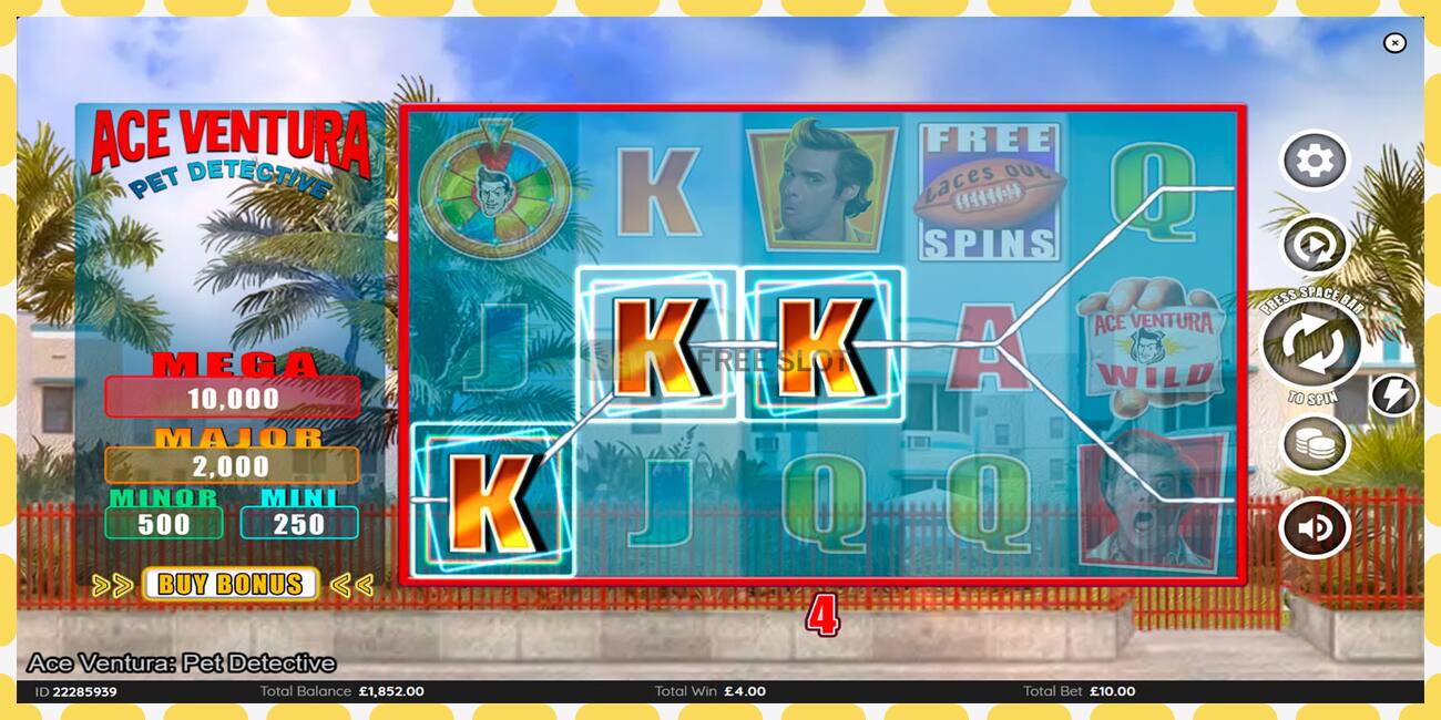 Demo slot Ace Ventura free and without registration, picture - 1