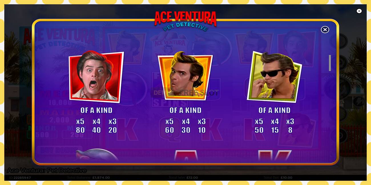 Demo slot Ace Ventura free and without registration, picture - 1