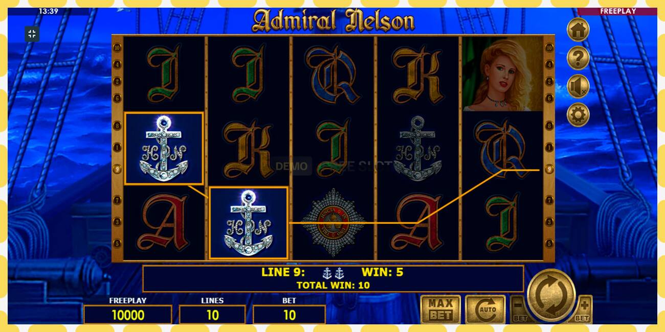 Demo-spor Admiral Nelson gratis og uten registrering, bilde - 1