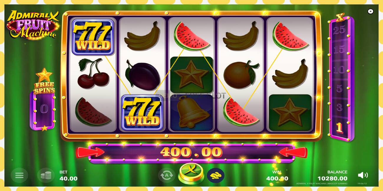 Demo-spor Admiral X Fruit Machine gratis og uten registrering, bilde - 1