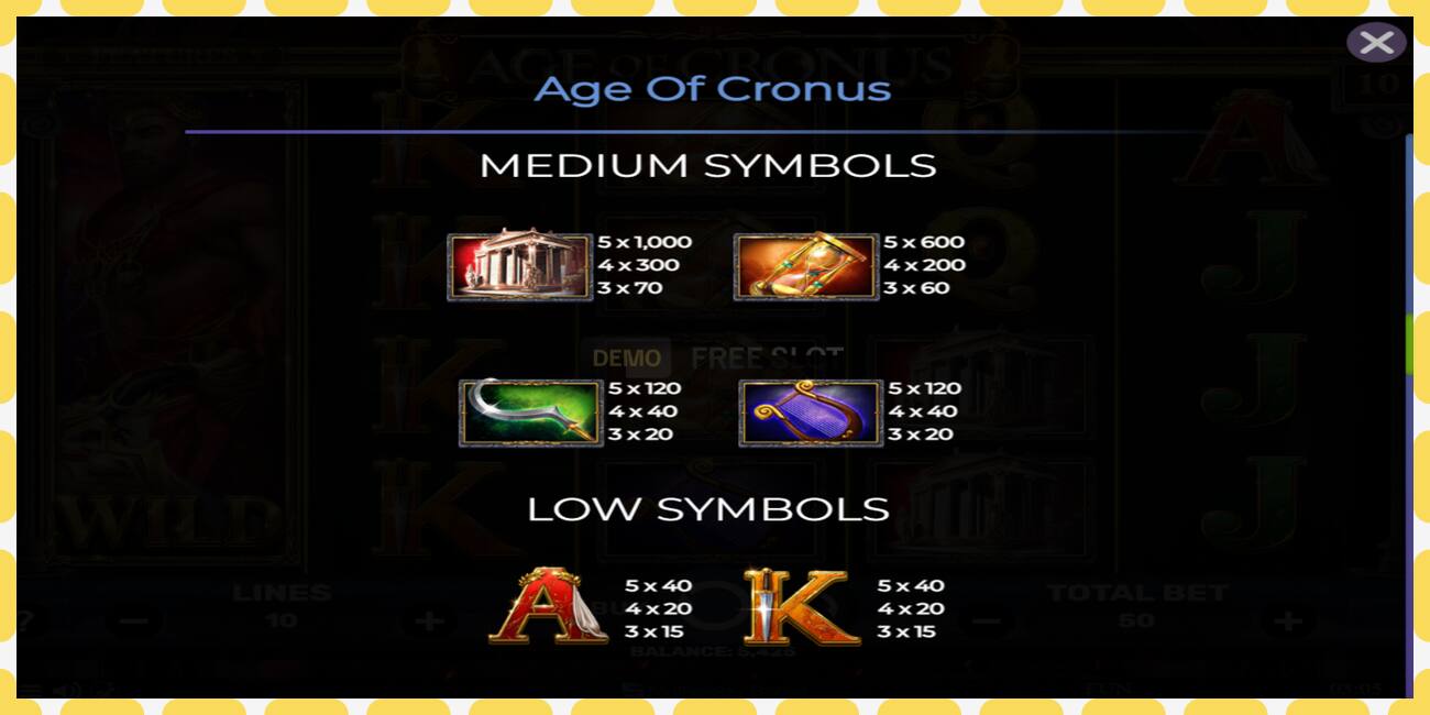 Demo slot Age of Cronus free and without registration, picture - 1