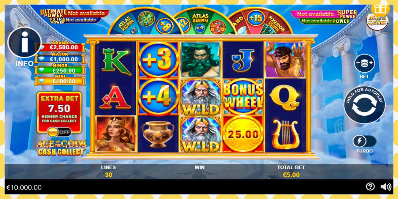 Demo slot Age of the Gods Cash Collect free and without registration, picture - 1