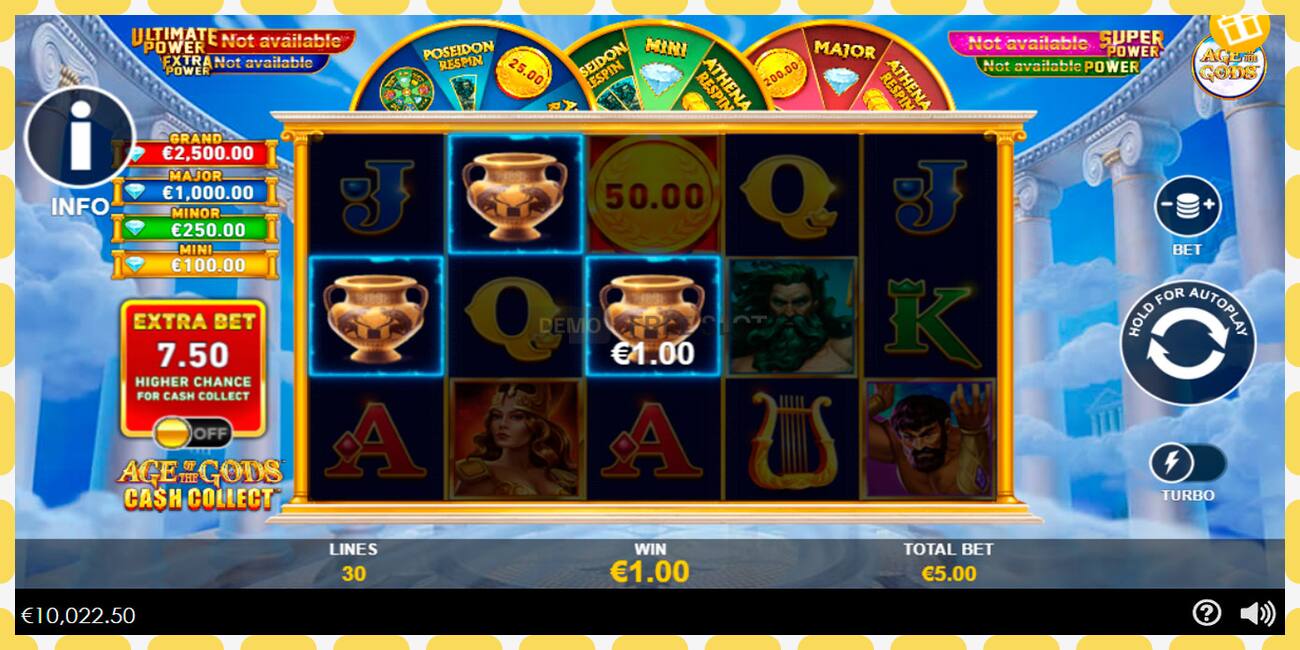 Demo slot Age of the Gods Cash Collect free and without registration, picture - 1