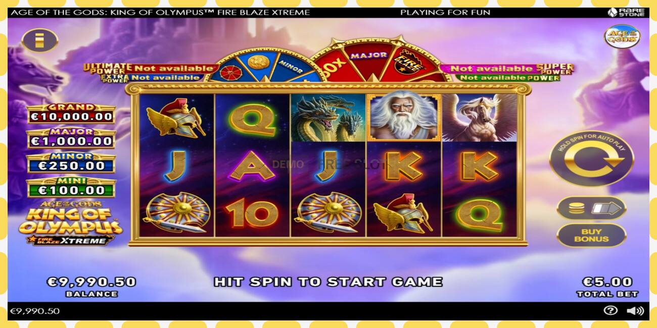 Demo slot Age of the Gods: King of Olympus Fire Blaze Xtreme free and without registration, picture - 1