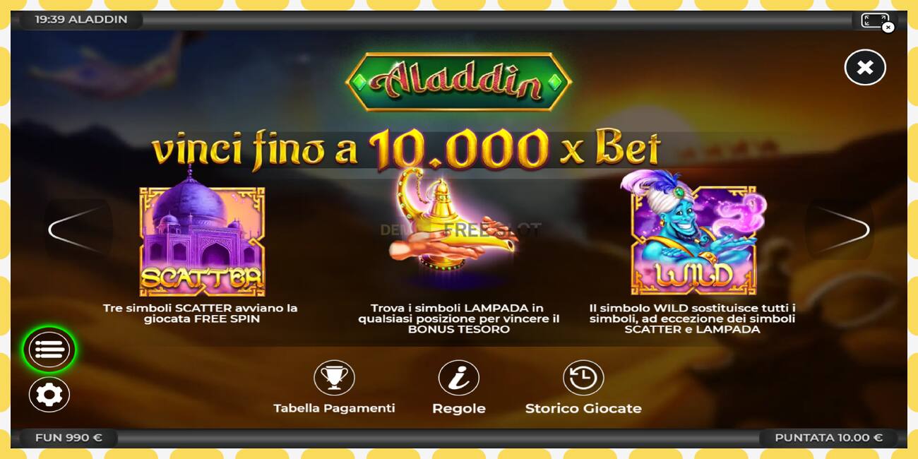 Demo slot Aladdin free and without registration, picture - 1