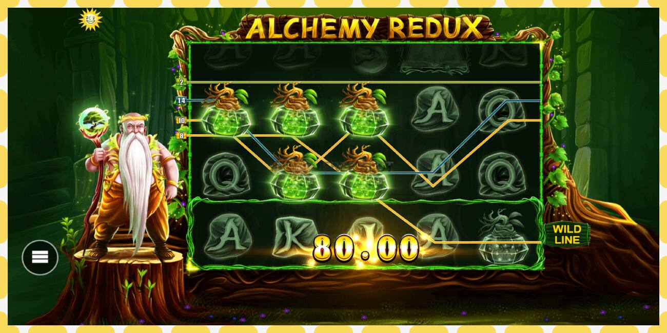 រន្ធដោតសាកល្បង Alchemy Redux ឥតគិតថ្លៃនិងដោយគ្មានការចុះឈ្មោះ, រូបភាព - ១