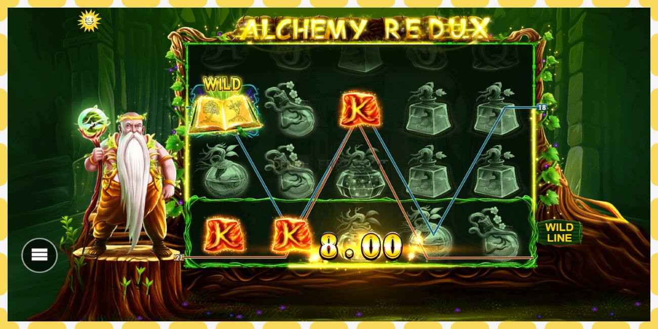 រន្ធដោតសាកល្បង Alchemy Redux ឥតគិតថ្លៃនិងដោយគ្មានការចុះឈ្មោះ, រូបភាព - ១