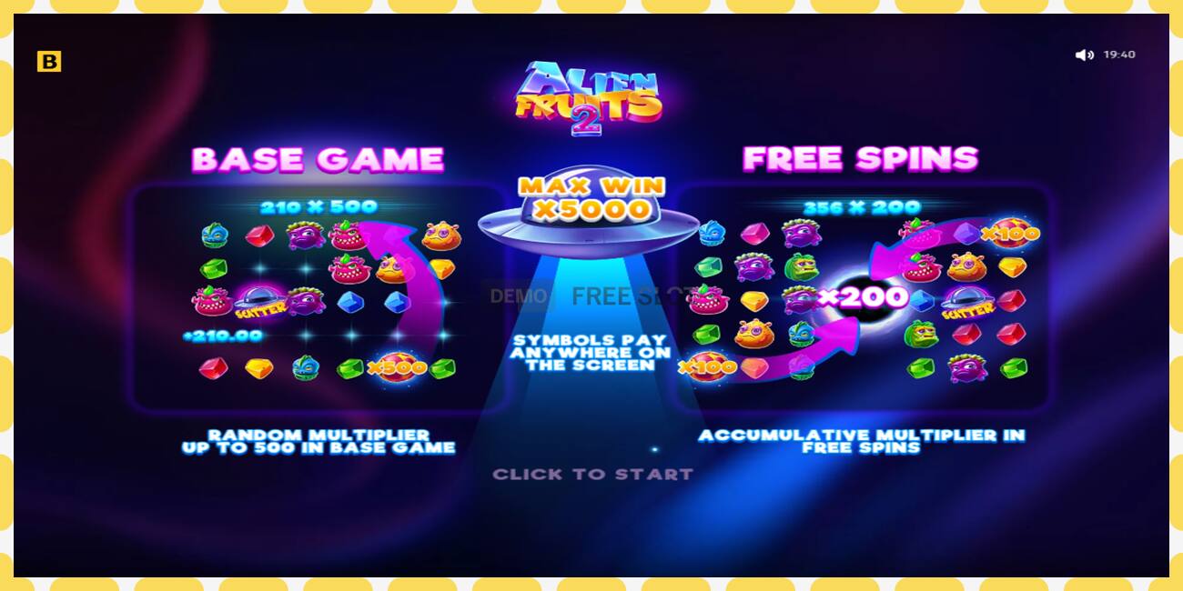 Demo slot Alien Fruits 2 free and without registration, picture - 1