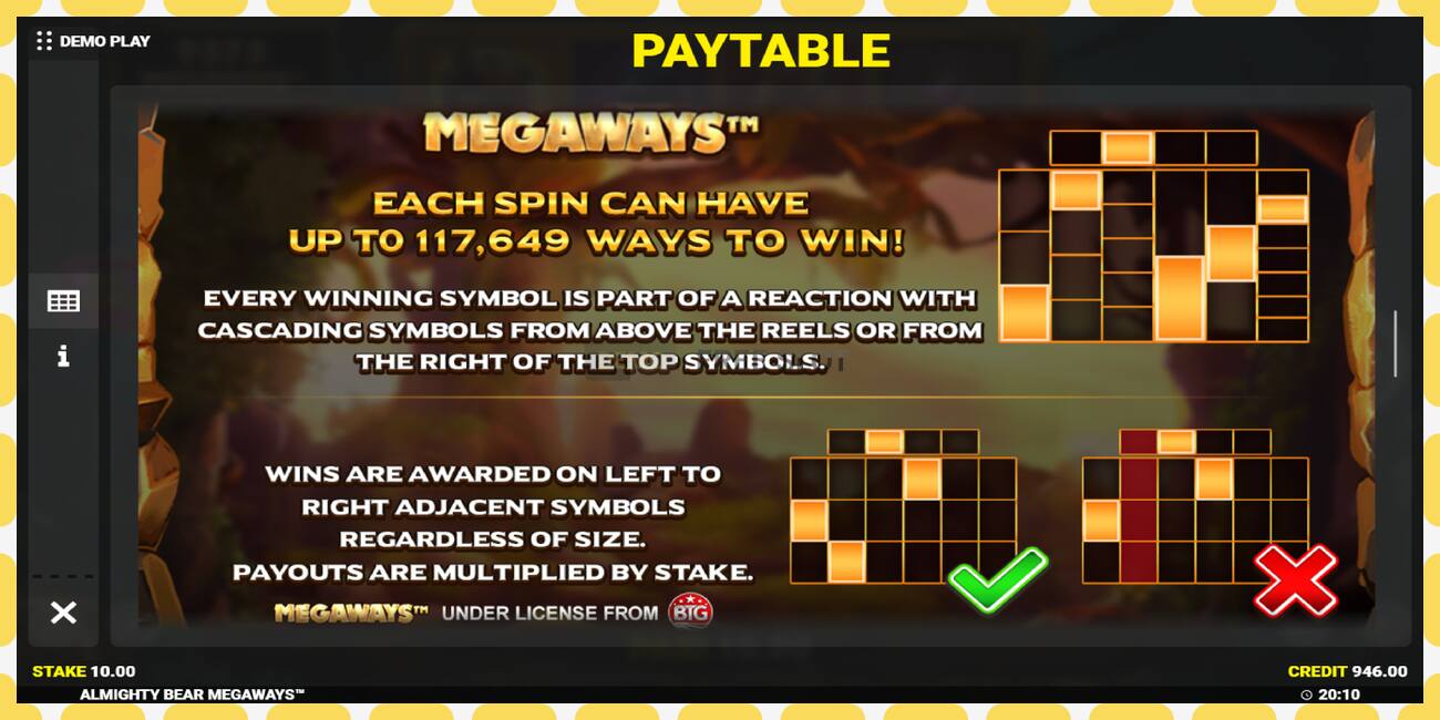 Demo slot Almighty Bear Megaways free and without registration, picture - 1