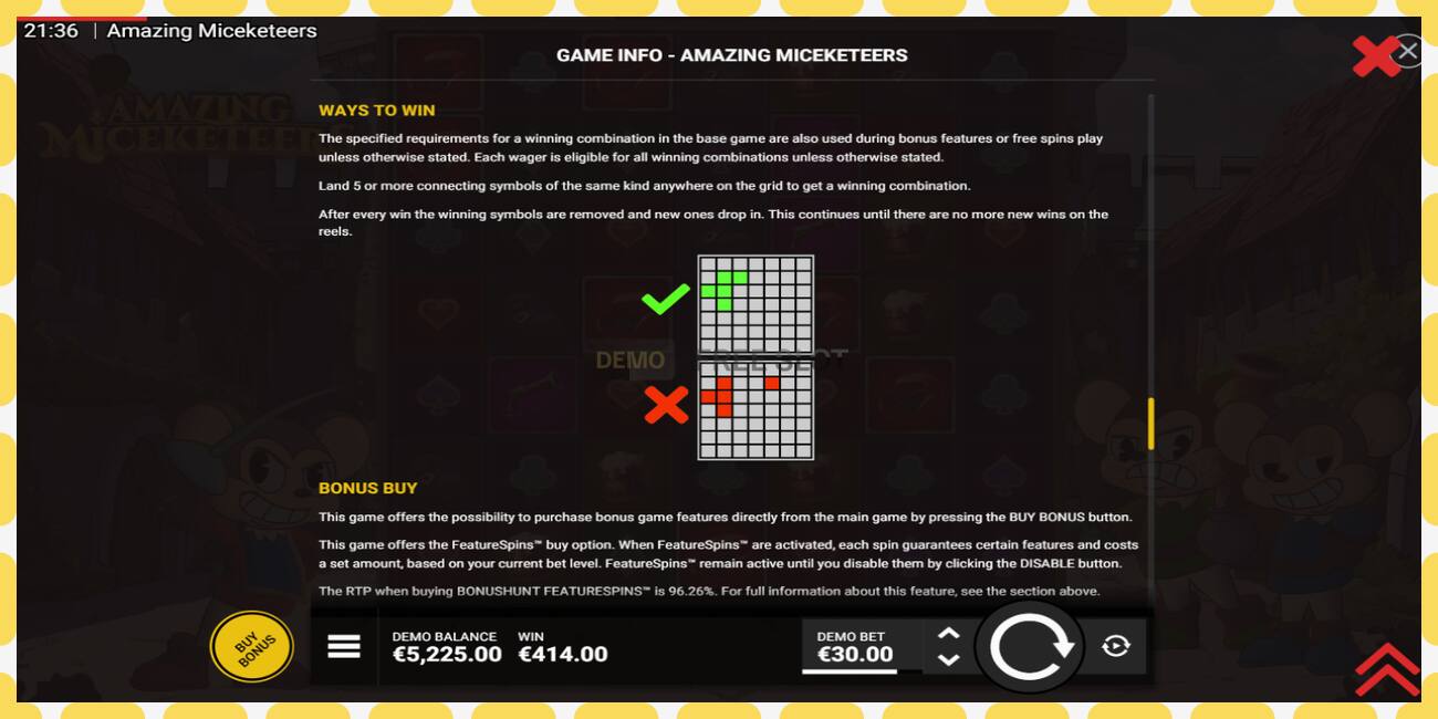 Slot dimostrativo Amazing Miceketeers gratuito e senza registrazione, immagine - 1