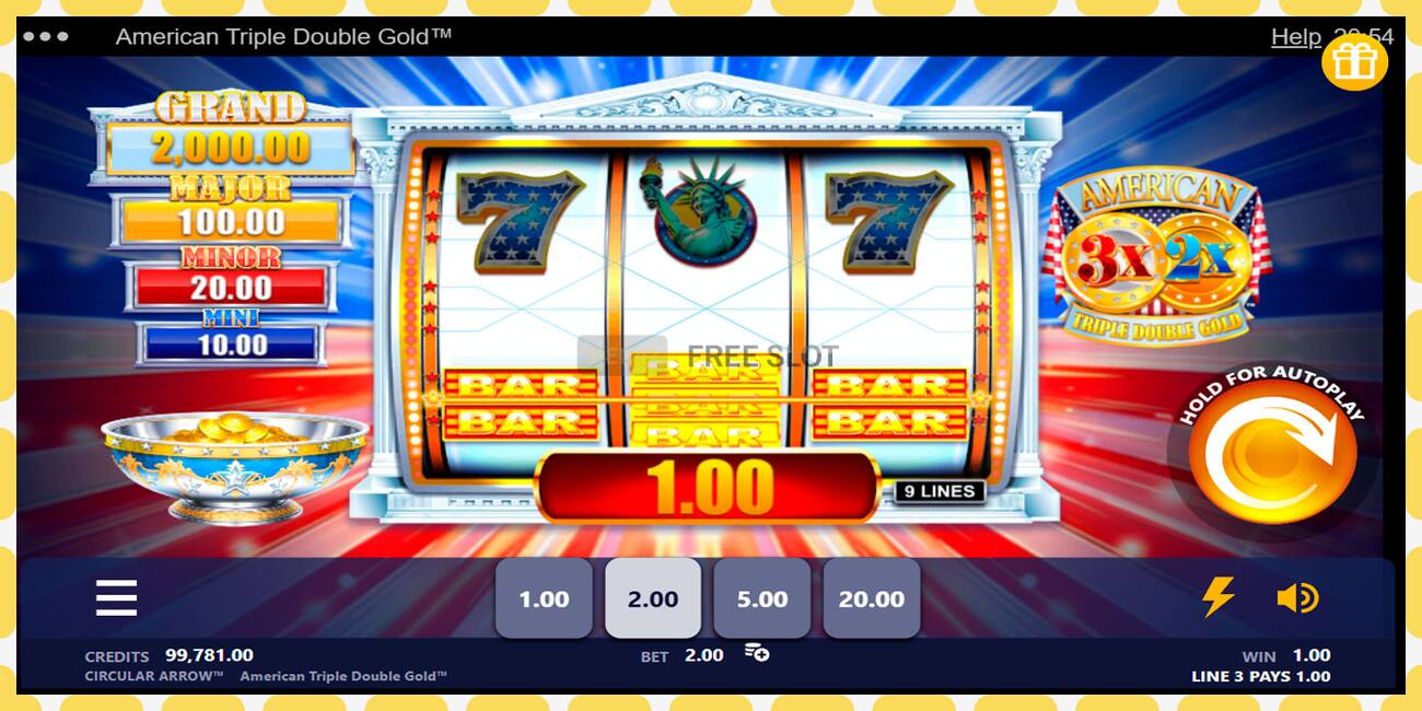 Demo slot American Triple Double Gold free and without registration, picture - 1