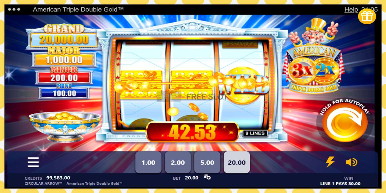 Demo slot American Triple Double Gold free and without registration, picture - 1