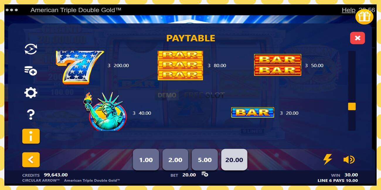 Demo slot American Triple Double Gold free and without registration, picture - 1