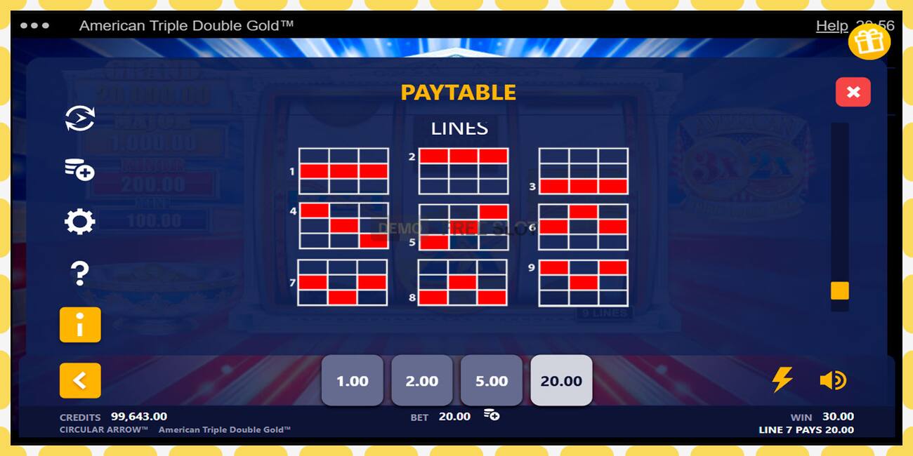 Demo slot American Triple Double Gold free and without registration, picture - 1