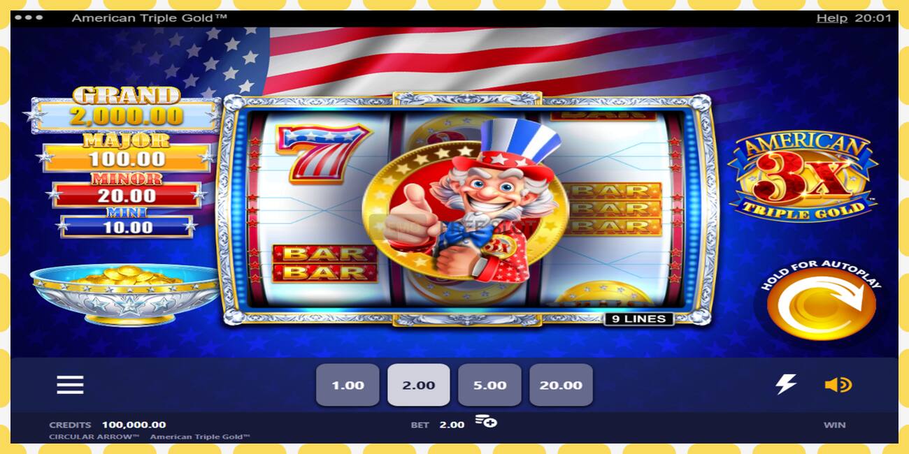 Demo slot American Triple Gold free and without registration, picture - 1