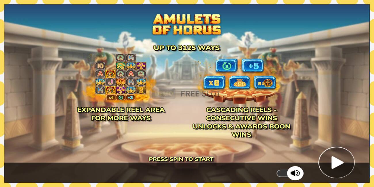 Demo slot Amulets of Horus free and without registration, picture - 1