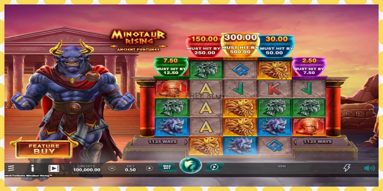 Demo slot Ancient Fortunes Minotaur Rising free and without registration, picture - 1