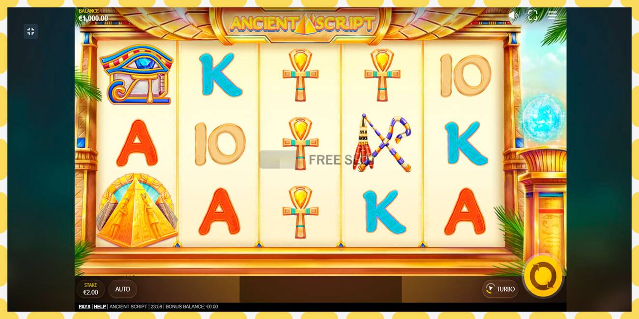 Demo slot Ancient Script free and without registration, picture - 1