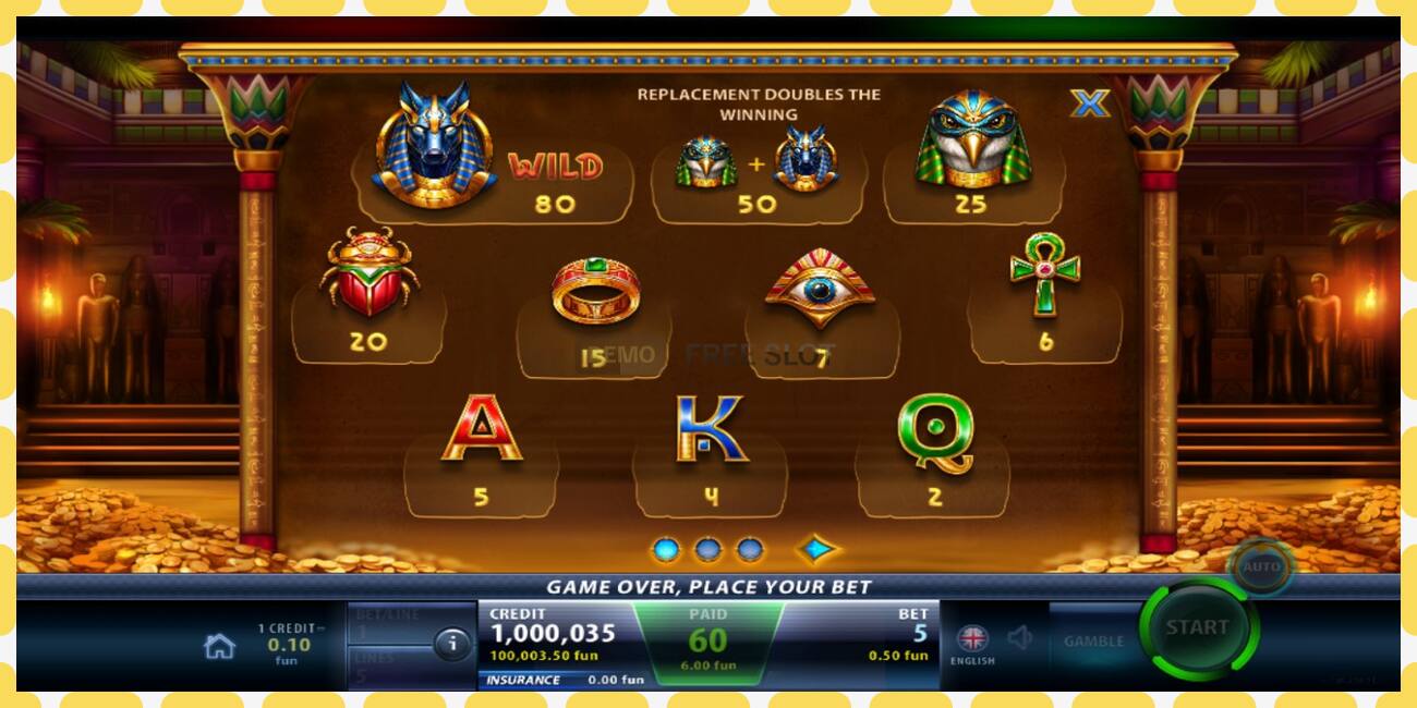 Demo slot Anubis Spell free and without registration, picture - 1