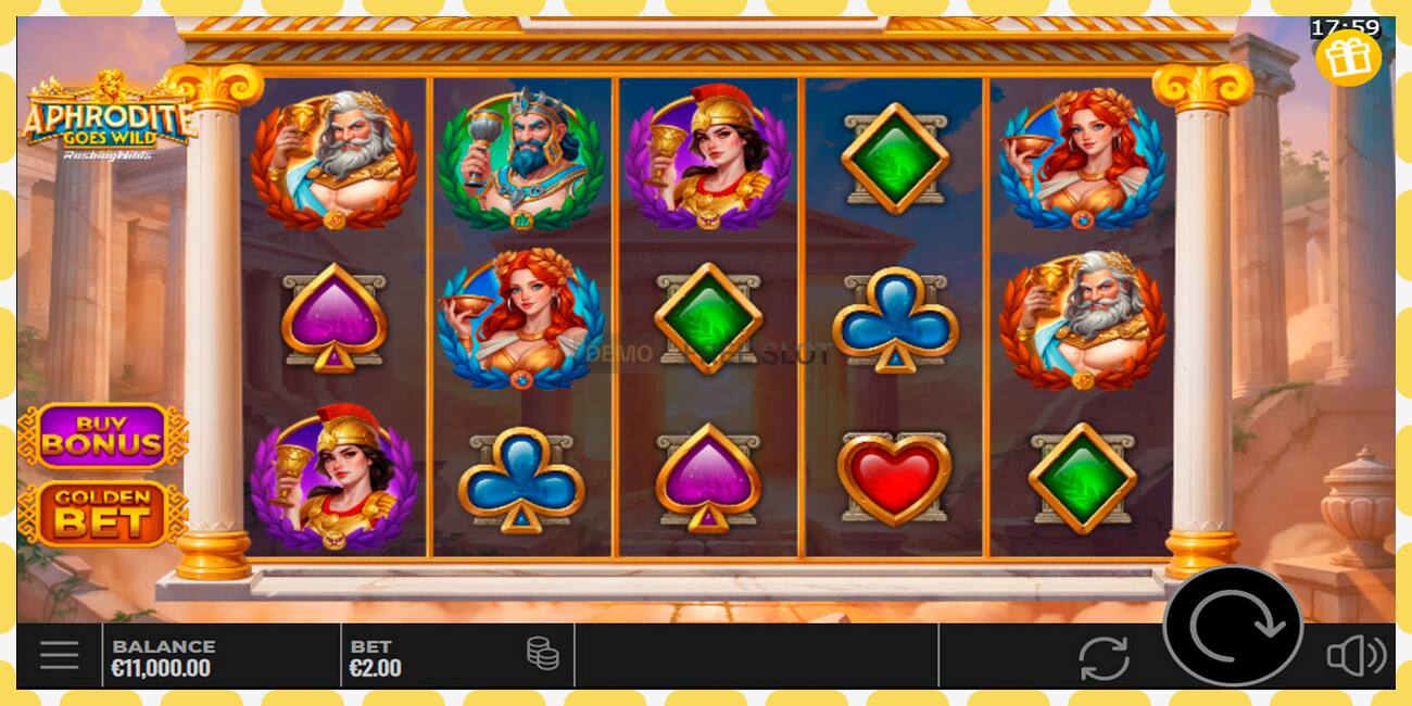 Demo slot Aphrodite Goes Wild RushingWilds free and without registration, picture - 1