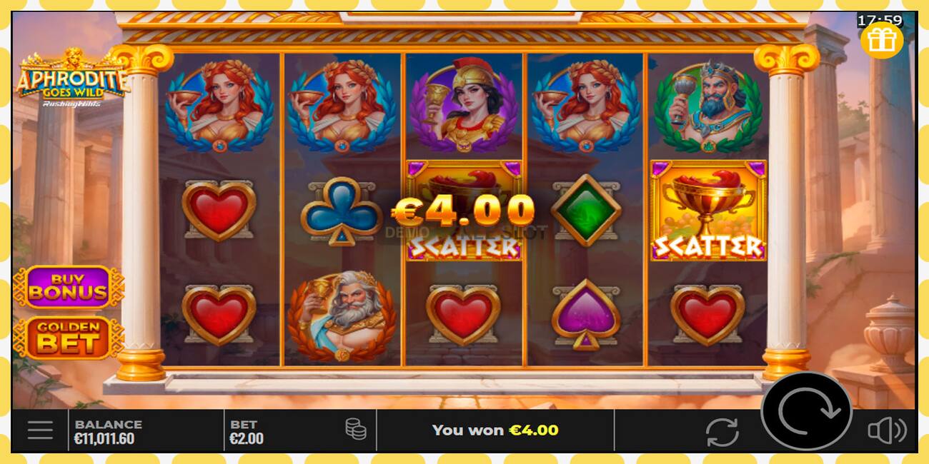 Demo slot Aphrodite Goes Wild RushingWilds free and without registration, picture - 1