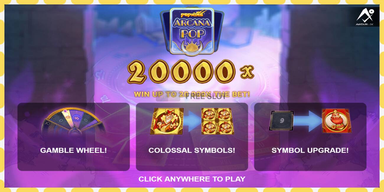 Demo slot ArcanaPop ingyenes és regisztráció nélkül, kép - 1