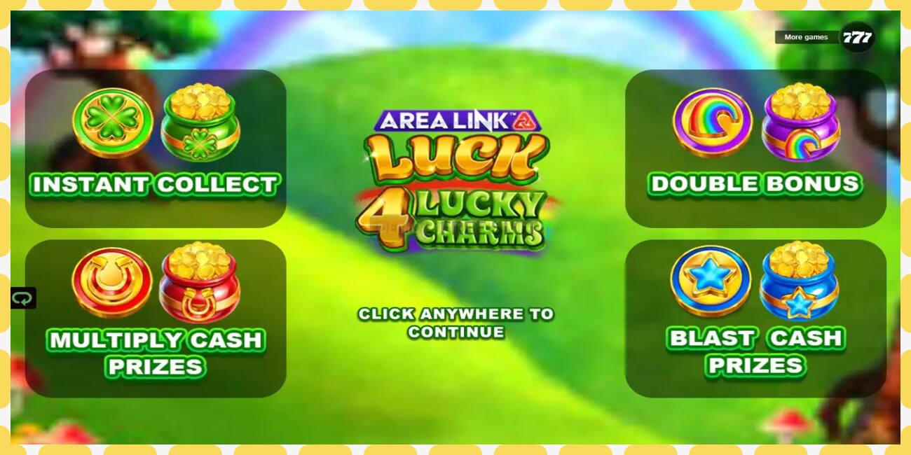 Demo slot Area Link Luck 4 Lucky Charms free and without registration, picture - 1