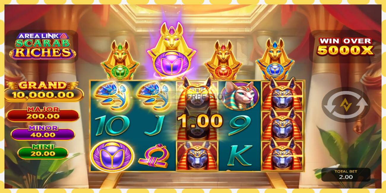 ဒီမိုအထိုင် Area Link Scarab Riches အခမဲ့နှင့်မှတ်ပုံတင်ခြင်းမရှိဘဲ, ပုံ - ၁