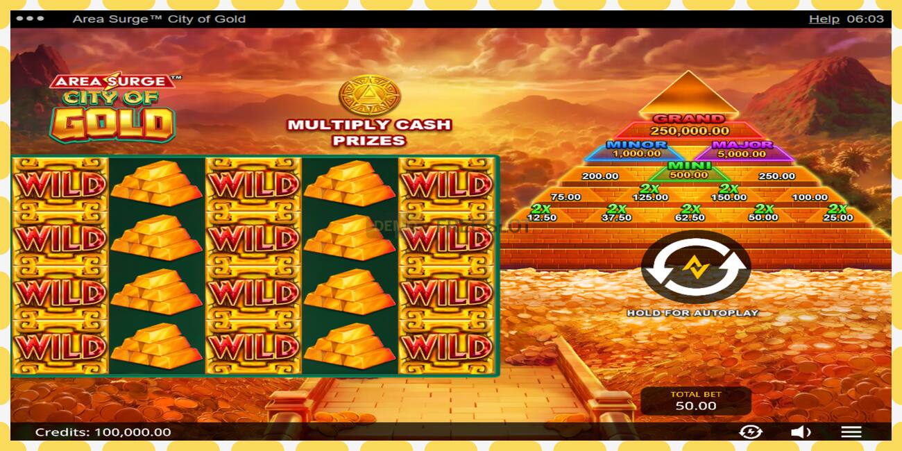 Slot demo Area Surge City of Gold gratis dan tanpa registrasi, gambar - 1