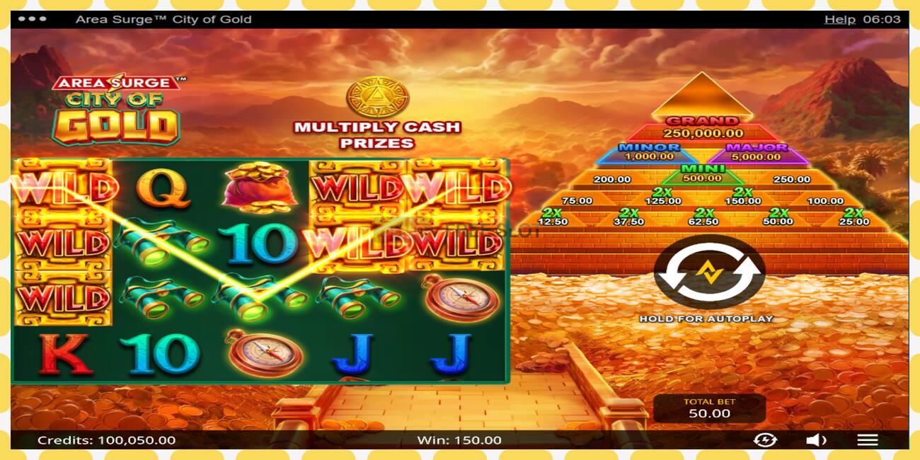 Slot demo Area Surge City of Gold gratis dan tanpa registrasi, gambar - 1