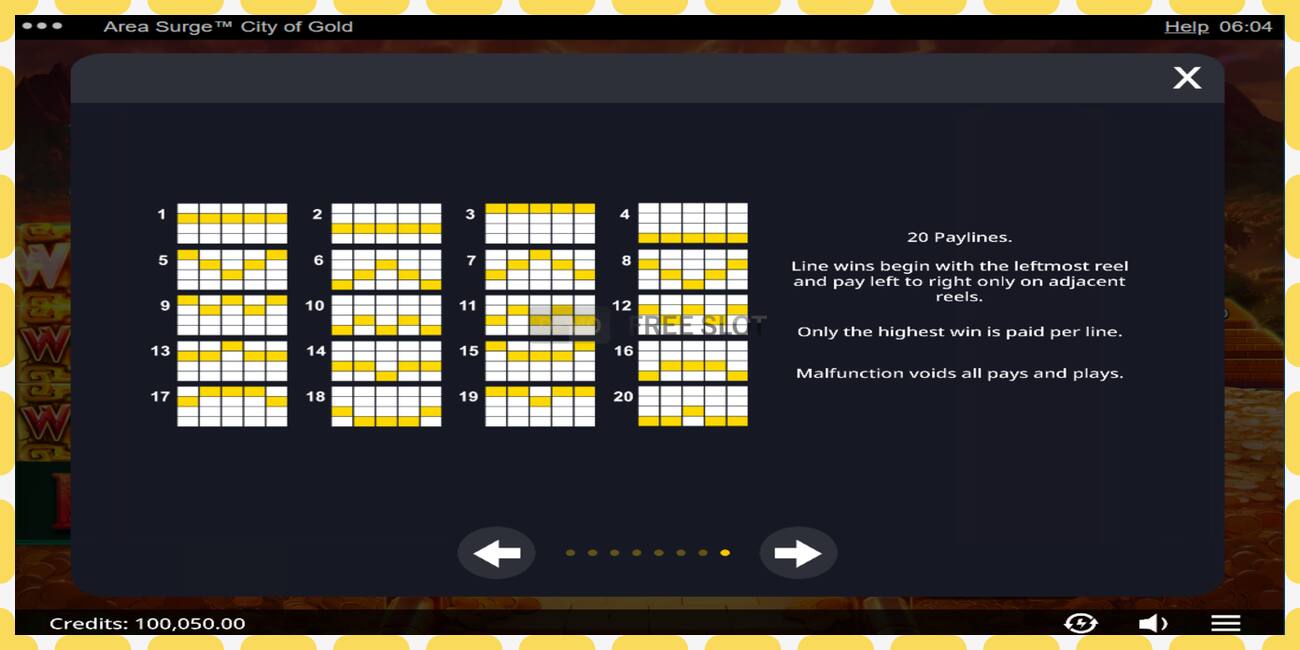 Slot demo Area Surge City of Gold gratis dan tanpa registrasi, gambar - 1