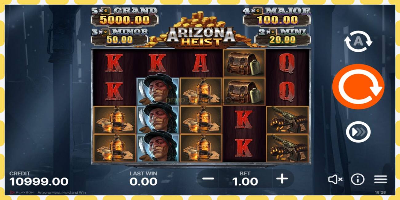 Demo slot Arizona Heist නොමිලේ සහ ලියාපදිංචියකින් තොරව, පින්තූරය - 1