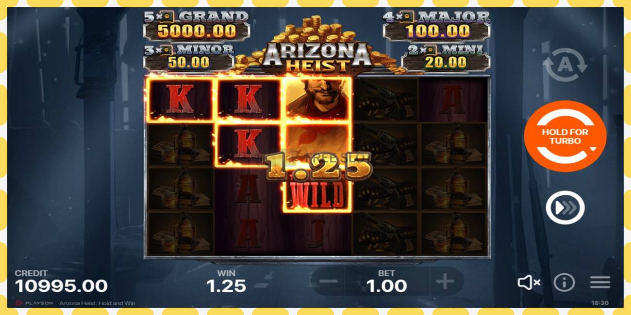 Demo slot Arizona Heist නොමිලේ සහ ලියාපදිංචියකින් තොරව, පින්තූරය - 1