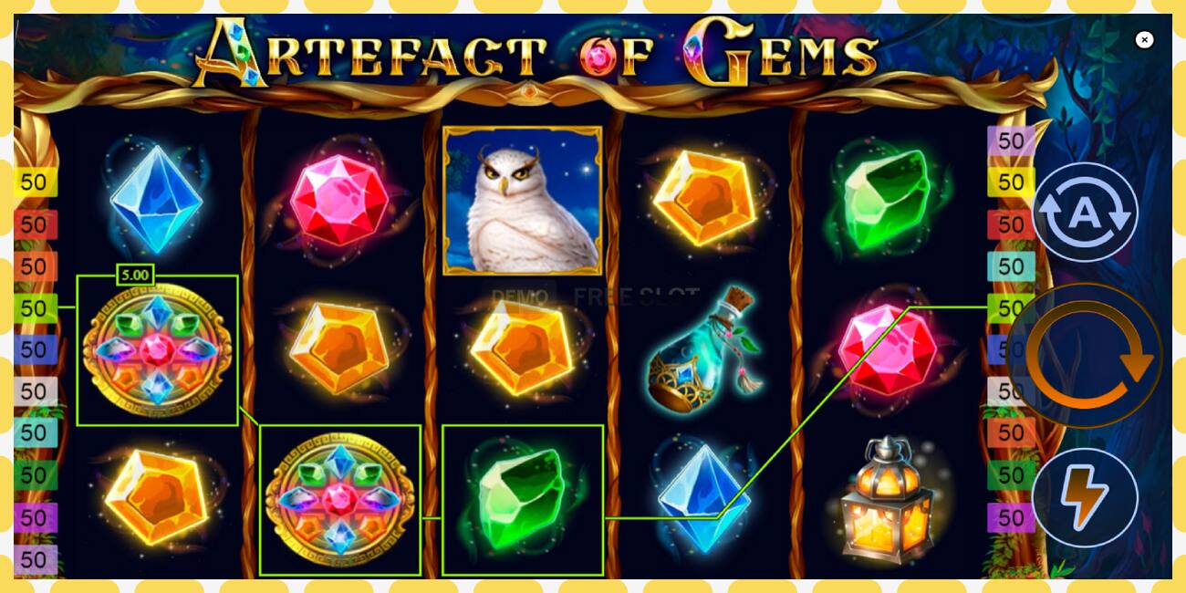 រន្ធដោតសាកល្បង Artefact of Gems ឥតគិតថ្លៃនិងដោយគ្មានការចុះឈ្មោះ, រូបភាព - ១