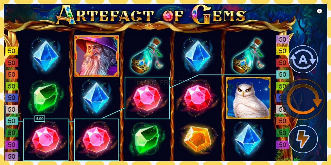 រន្ធដោតសាកល្បង Artefact of Gems ឥតគិតថ្លៃនិងដោយគ្មានការចុះឈ្មោះ, រូបភាព - ១