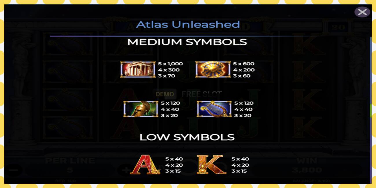 Slot demo Atlas Unleashed gratis dan tanpa registrasi, gambar - 1