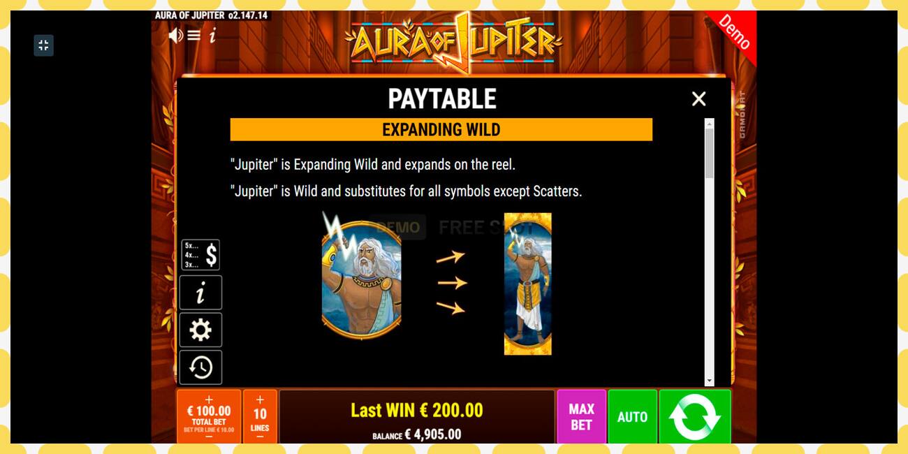 Demo slot Aura of Jupiter free and without registration, picture - 1