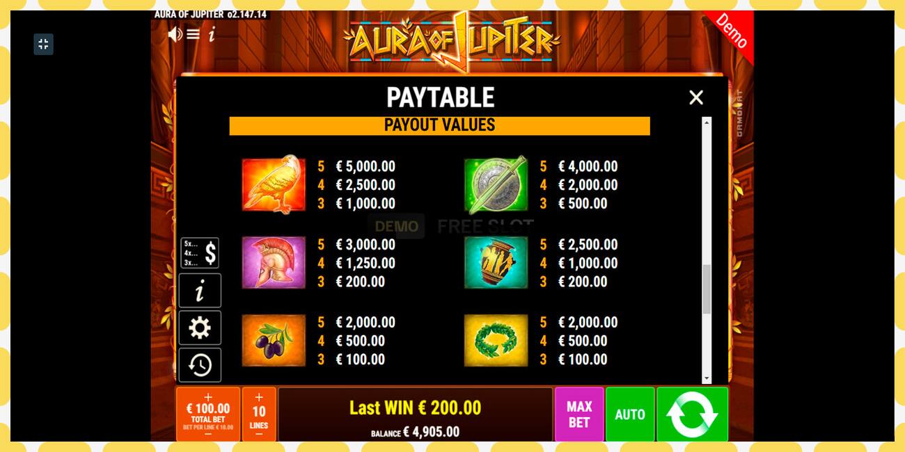 Demo slot Aura of Jupiter free and without registration, picture - 1