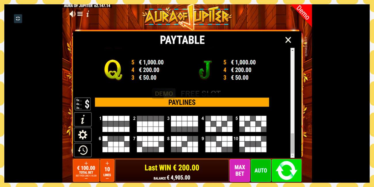 Demo slot Aura of Jupiter free and without registration, picture - 1