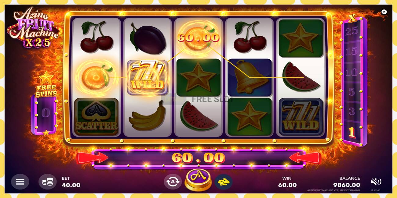 Gniazdo demonstracyjne Azino Fruit Machine x25 bezpłatnie i bez rejestracji, zdjęcie - 1