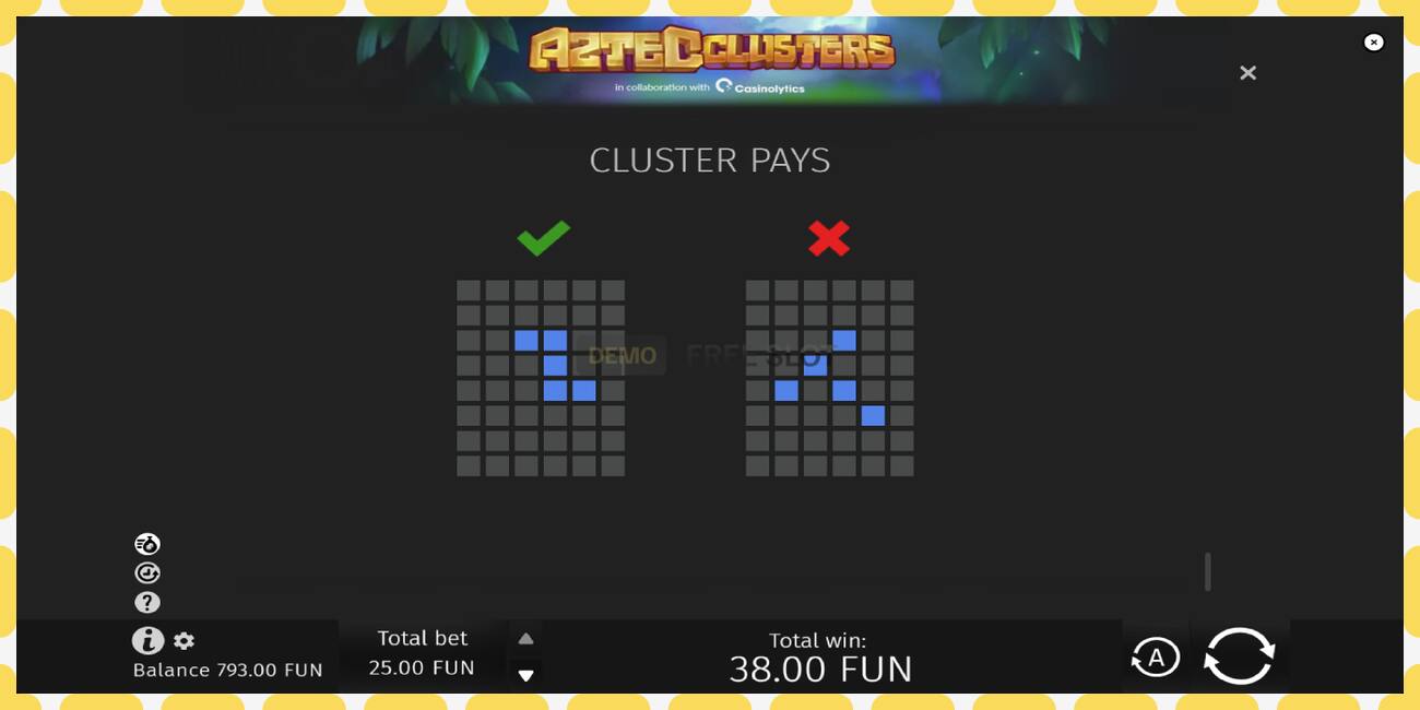 Demo slot Aztec Clusters free and without registration, picture - 1