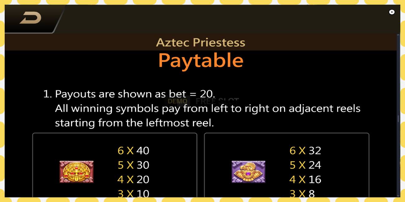 Yanayopangwa demo Aztec Priestess bure na bila usajili, picha - 1