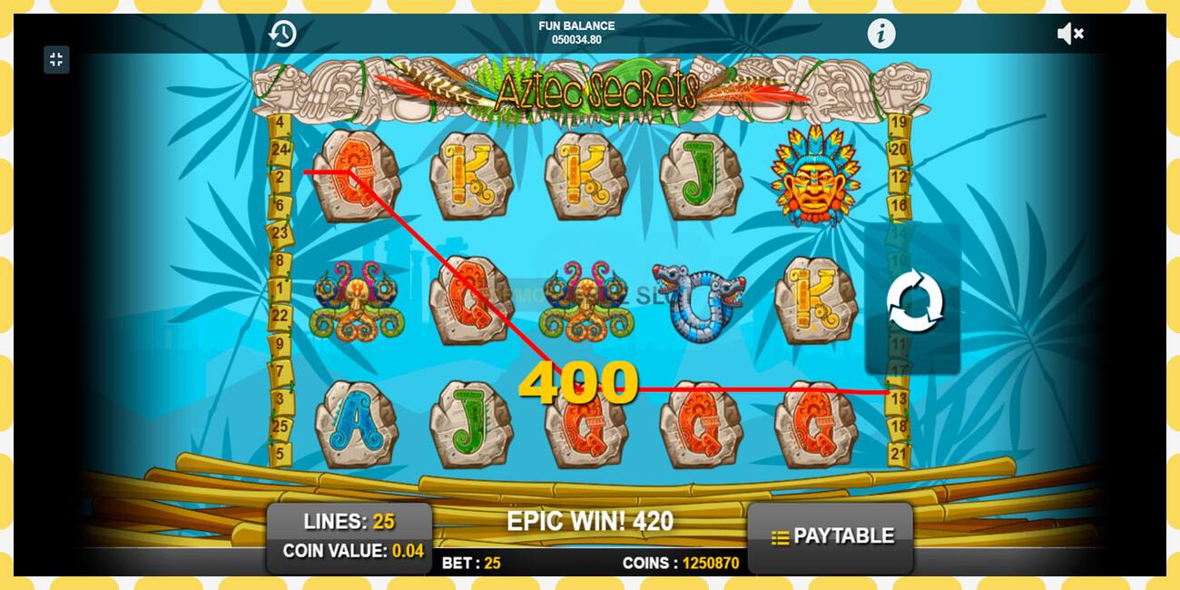 Demo slot Aztec Secrets free and without registration, picture - 1